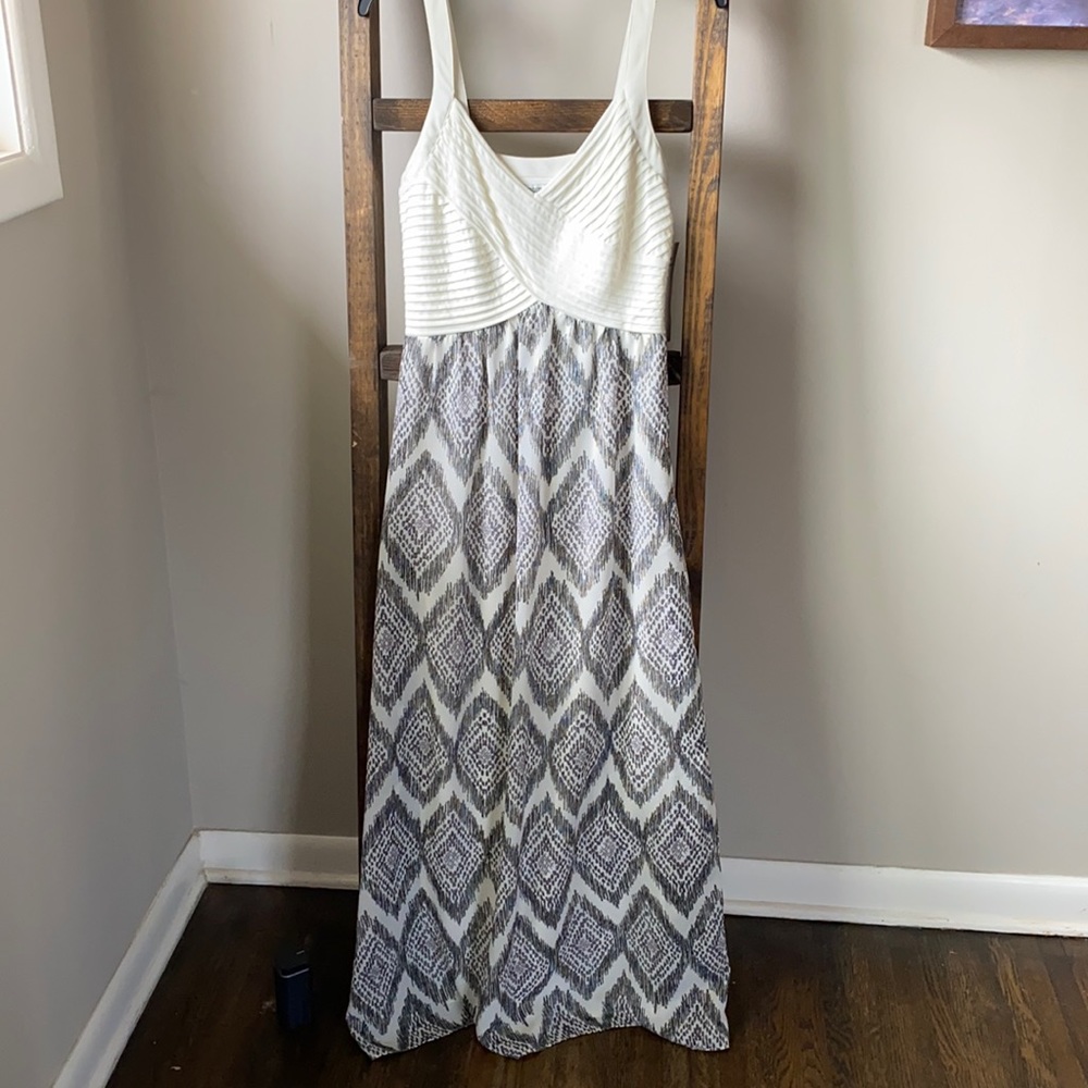 White and Black Maxi Dress